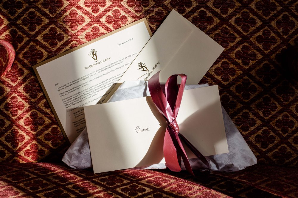 Barrelmen Society Welcome Letter & Gift